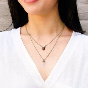 Chloe + Isabel Layered Crystal 2-in-1 Atlas Convertible Necklace